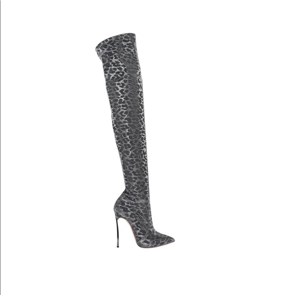 Casadei animal print thigh-high boots - Picture 3 of 15